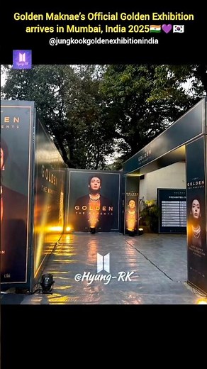 FIRST TIME in India🇮🇳Jungkook Golden Exhibition opens in Mumbai 2025🔥💜 #jk #shorts #bts