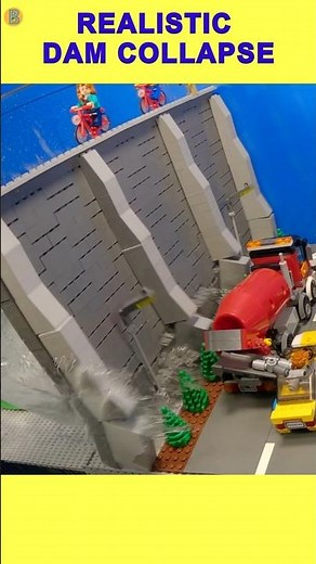 LEGO Realistic DAM COLLAPSE - #Shorts