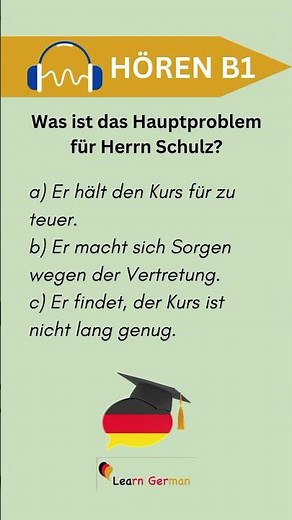 #24 B1 Hören üben | Practice Listening Skills in German B1 | Learn German | Goethe Zertifikat B1