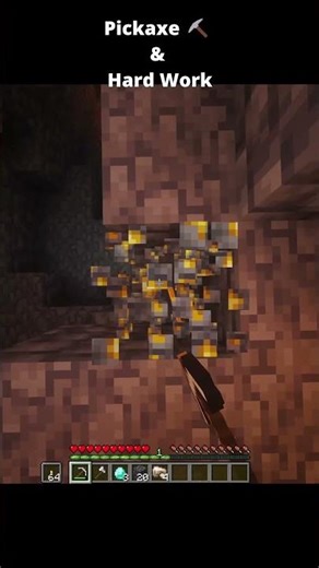 Minecraft Pickaxe ⛏️ Teaches a Powerful Life Lesson 💎. #minecraft #motivation#shorts#games