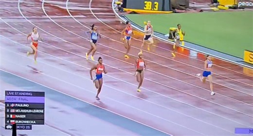 Women's 400m final🔥🔥 47.78 😲💯💯💯 Sydney MCLAUGHLIN-LEVRONE is the world champion in 47.78, a new championship record, and American record 👀💪🇺🇸 Paulino also under 48 sec😤 Salwa 3rd in SB 48.19 Valiant effort for Paulino in her quest to defend title, but Sydney McLaughlin-Levrone reigns supreme!!! 🙌😩 📷: #worldathletics #SydneymcLaughlinLevrone #MarileidyPaulino #salweidnaser | Track and Field Nerdz