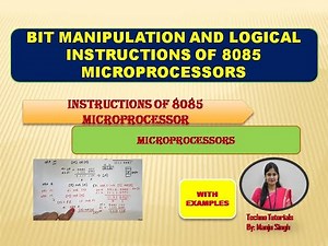 Unit2 L5 | Logical instructions of 8085 microprocessor | Bit Manipulation Instruction of 8085