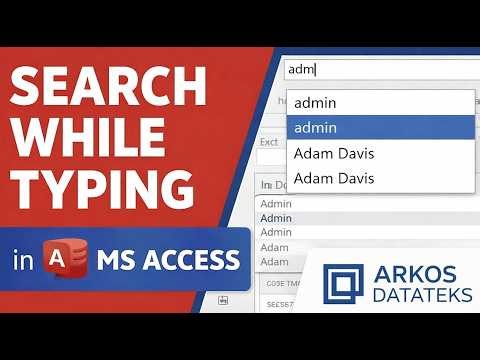 Microsoft Access Search While Typing Tutorial | Live Search Form Design