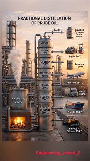 Fractional Distillation of Crude Oil Explained | Crude Oil Se Petrol, Diesel Kaise Banta Hai? 😱
