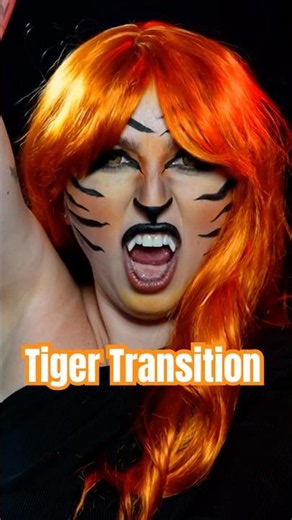 The Ultimate Tiger Transformation 🐯🔥 #makeup #makeupartist #makeuptransformation