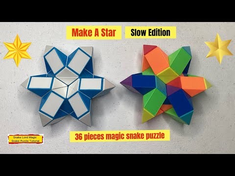 Make A Star - 36 pieces magic snake puzzle - Slow Edition #SnakeLordMagicSnakePuzzleTutorial