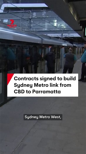 The critical Sydney Metro West link between the CBD and Parramatta is one step closer after the signing of four contracts to build the connection. #sydney #metro #sydneymetro #construction #transport | 7NEWS Australia