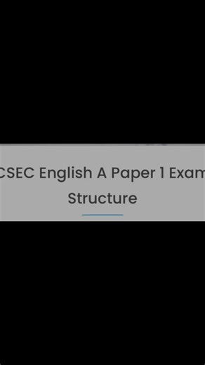 #CSEC ENGLISH A PAPER 01. More materials concerning the structure of the exam!! Get it right from early and ACED your paper 01 on June 5.
