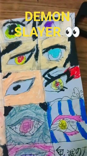 how to draw demon slayer eyes by Dhruvu sharma #animeeart #demonslayerhinokamichronicles