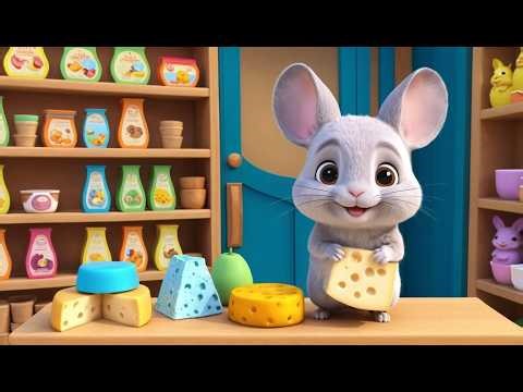 Tiny Chinchilla Runs the Cheese Shop 🐭🧀 | Funny and Fun Kids Nursery Rhyme Animation