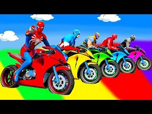 SPIDER-MAN against TUNG TUNG TUNG SAHUR on Motorcycle in RAINBOW SPIDERS BRIDGE | GTA MULTIVERSE