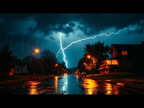 Thunder Lightning Rain Sounds | Deep Sleep, Relaxation, and Natural ASMR Ambience