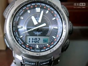 CASIO手表PRW-5100（5214）手动接收电波信号