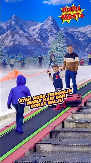 Agra's father left his mother to ride a snow donut tire 😱Part 1630