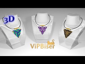 Beaded Pendant. Triangle. 3D Tutorial