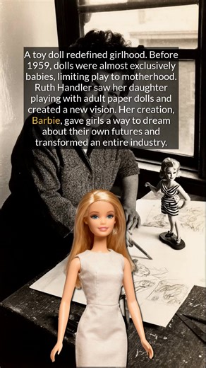 10K views · 131 reactions | Before Barbie, dolls were babies; Ruth Handler gave them a future. | The History Page | Facebook