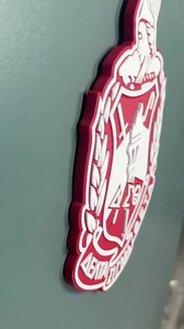 Delta Sigma Theta Crest 3D Printed in Red and White. 13 Inches Tall. - Etsy