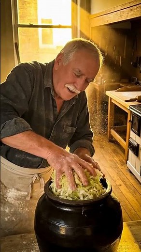 Traditional kapusta kiszona recipe without water #sauerkraut #fermentation #traditionalfood