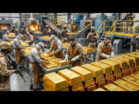 Inside the Gold Refining Plant: How Rock Turns Into Pure 24K Gold Bars (Full Process)