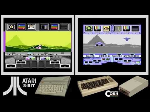 Atari 8-bit vs C64 : KORONIS RIFT (Side by side comparison)