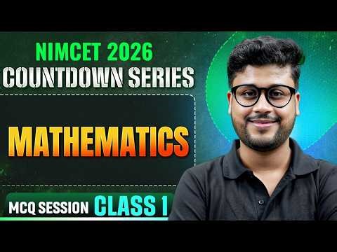 Nimcet 2026 Mathematics Class 1 | Free Countdown Series For | BY Shashank Sir