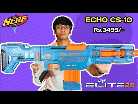 [REVIEW] Nerf Elite 2.0 Echo CS-10 Unboxing ,Review & Firing Test | Nerf Elite 2.0 Blaster.