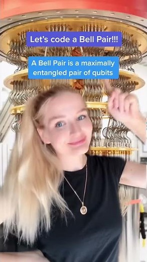 Code a Bell Pair on a Quantum Computer with OpenQASM #Shorts