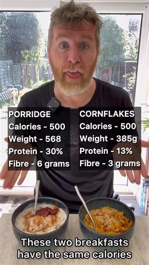 71K views · 1K reactions | Porridge vs Cornflakes (Fill Up to Slim...