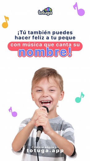 🎶💛 ¡Tú también puedes hacer feliz a tu peque con música que canta su nombre! Canciones que lo enseñan, lo divierten y llenan de alegría a toda la familia. Porque cuando la música dice su nombre… la magia es aún más grande ✨ 🛒 Descúbrelas ahora en totuga.app | La Totuga Music