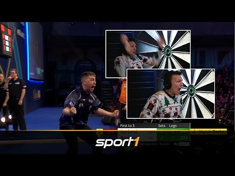 SPORT1-Kommentator rastet bei 9-Darter aus | SPORT1 - DARTS WM 2022