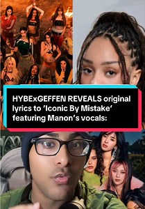 HYBExGEFFEN REVEALS original lyrics to ‘Iconic By Mistake’ featuring Manon’s vocals: KATSEYE featured in the collaboration of ‘ICONIC BY MISTAKE’ with ILLIT & LE SSERAFIM. 5/6 members of KATSEYE had lines in the song except for Manon. It has been revealed by HybexGeffen that Manon had a verse in the origanal demo of the song that was replaced by Yoonchae with different lyrics. Yoochae’s verse: “Been to hell and back let em judge me crucible” Manon’s demo: “ Spiritual, been to hell and back with