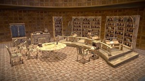 Medieval Library Model Pack Antique - Buy Royalty Free 3D model by insya