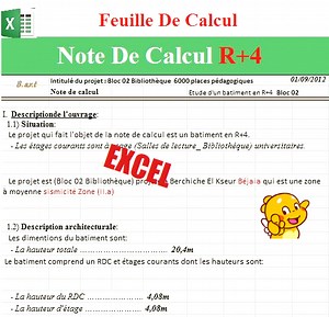 Feuille De Calcul Excel Note De Calcul Bâtiment R 4 - Un site dédié à la conception plan de maison,cuisine,salle de bain,décoration,étude structure,cours