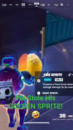 We Stole His GOLDEN SPRITE! #fortnite #battleroyale #gaming