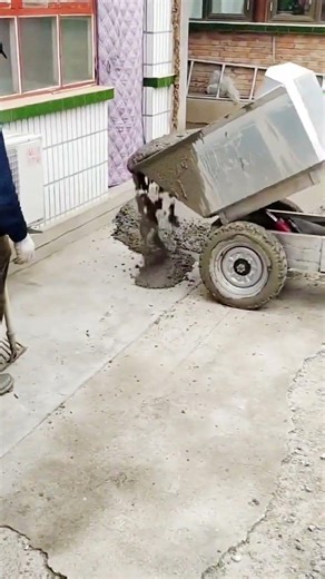 Most Satisfying Concrete Pouring Ever! #shorts