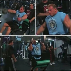 13K views · 157 shares | Giant set for DELTS with Dennis Wolf (1st rotation) part 2 (out of 3): 5th exercise: seated dumbbell front raises; 6th exercise: seated dumbbell side laterals; 7th exercise: snatch (not on this footage - sorry!), 8th exercise: push-press, 9th exercise: upright rows @denniswolfifbbpro | Miloš Šarčev | Facebook