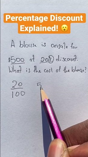 Percentage Discount Explained ✅ • #education #students #learnmaths #mathematics #maths #mathtricks