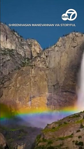 Yosemite waterfalls create lunar rainbows