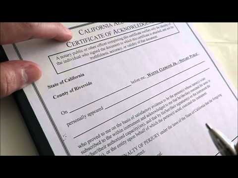 How to Complete a Notary Acknowledgement