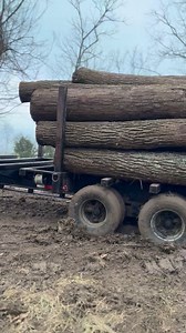 Moving logs off a steep muddy hillside! | C&S Custom Logging LLC