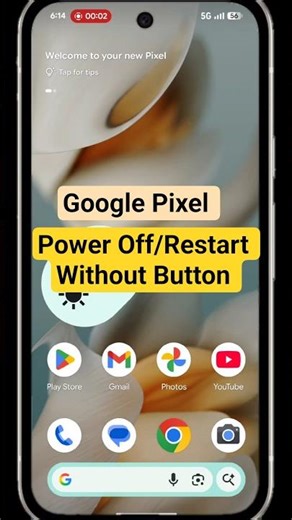 google pixel power button not working | how to restart google pixel without power button #android