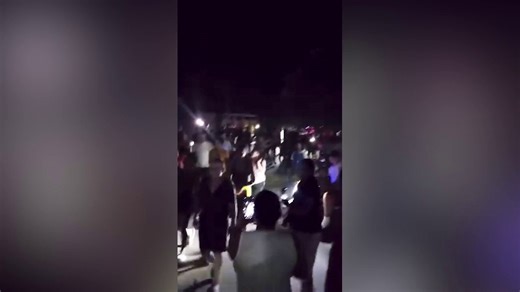 Crowds march through streets during anti-government protests in Cuba