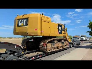 Heavy Haul: Transporting A Caterpillar 390F On A 9-Axle Aspen Trailer