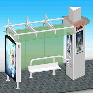 [Hot Item] Fashion Design Advertising Customized Bus Stop Shelter