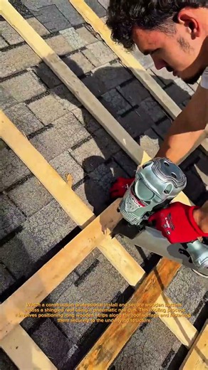 Fast Roof Batten Installation #Roofing #Construction