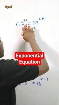 Solving problem involving Exponential Equation #exponents #equation #stem #maths