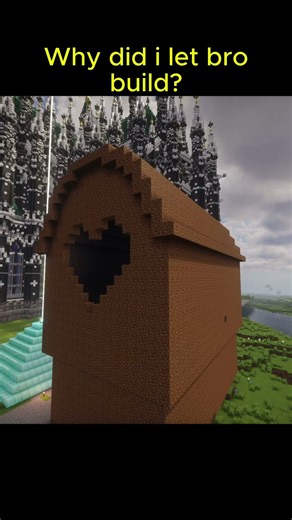 Why did I let bro build this #minecraft #meme #shorts #thetakeout