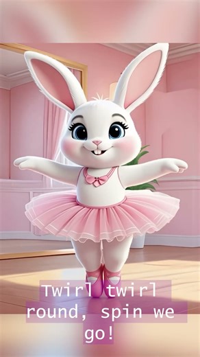 Pink Tutu Spins (Around and Round) | Tiny Tots Jams | Bunny Ballet Song for Toddlers