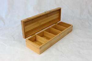 [Hot Item] 5 Compartments Bamboo Wooden Tea Chest Box