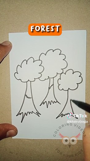 Easy Forest Drawing Tutorial for Kids